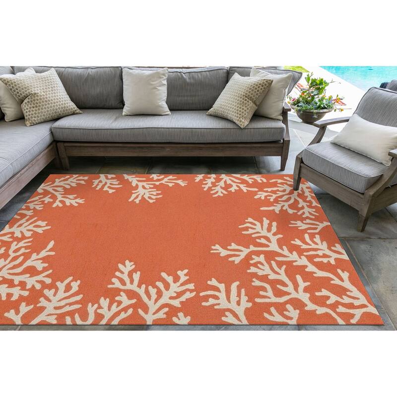 Liora Manne Capri Coral Border Indoor/Outdoor Rug - On Sale - Overstock